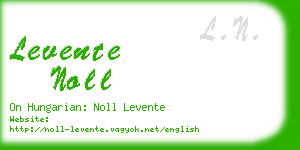 levente noll business card